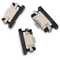 Connector, 30 pole, 1 row, pitch 0.5 mm, solder connection, tin/nickel plated, 687130183722