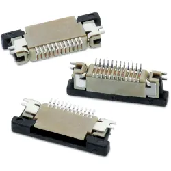 Connector, 34 pole, 1 row, pitch 0.5 mm, solder connection, tin/nickel plated, 68713414522