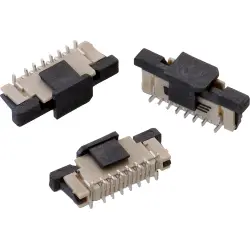 Connector, 28 pole, pitch 0.5 mm, solder connection, tin/nickel plated, 687328124422