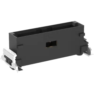 Pin header, 8 pole, pitch 1.27 mm, straight, black, 284699 - 1