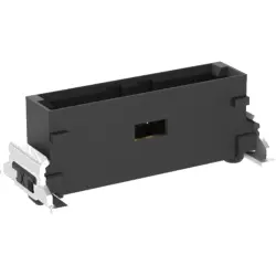 Pin header, 8 pole, pitch 1.27 mm, straight, black, 284699