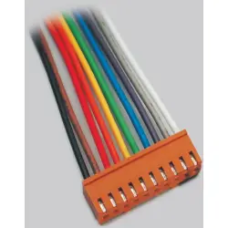 Connection cable, 250 mm, socket header straight to open end, 0.081 mm², AWG 28-22, 072508/O