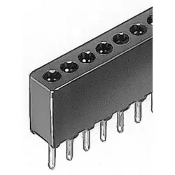 Socket header, 26 pole, pitch 1.27 mm, straight, black, BLR 1 25 Z