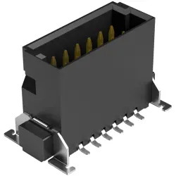Pin header, 12 pole, pitch 1.27 mm, straight, black, 403-53012-51