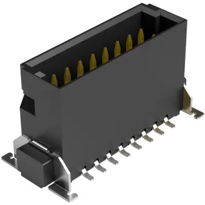 Pin header, 16 pole, pitch 1.27 mm, straight, black, 403-53016-51 - 1