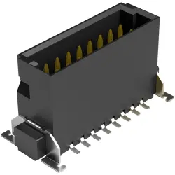 Pin header, 16 pole, pitch 1.27 mm, straight, black, 403-53016-51