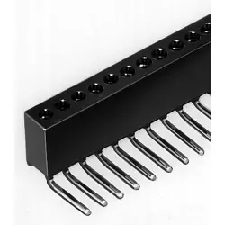 Socket header, 25 pole, pitch 1.27 mm, angled, black, BLR 3 25 Z
