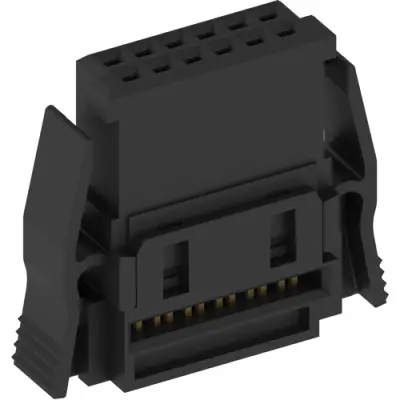 Socket header, 12 pole, pitch 1.27 mm, straight, black, 404-59012-61 - 1