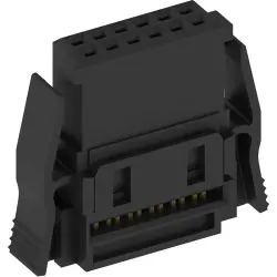 Socket header, 12 pole, pitch 1.27 mm, straight, black, 404-59012-61