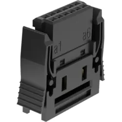 Socket header, 50 pole, pitch 1.27 mm, straight, black, 404-59050-61