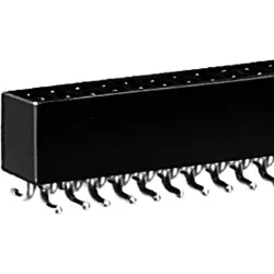 Socket header, 100 pole, pitch 1.27 mm, straight, black, BLR 6 SMD 100 Z