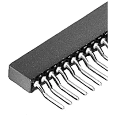 Socket header, 50 pole, pitch 1.27 mm, angled, black, BLR 7 SMD 50 Z - 1