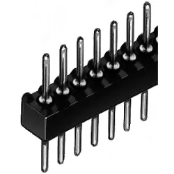 Pin header, 25 pole, pitch 1.27 mm, straight, black, SLR 1 25 G