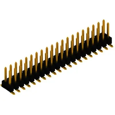 Pin header, 40 pole, pitch 2.54 mm, straight, black, SL 11 SMD 062 40 G - 1