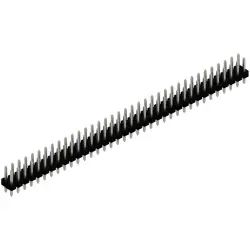 Pin header, 72 pole, pitch 2.54 mm, straight, black, SLL P2 097 72 Z