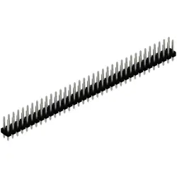 Pin header, 72 pole, pitch 2.54 mm, straight, black, SLL P2 112 72 Z
