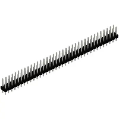 Pin header, 72 pole, pitch 2.54 mm, straight, black, SLL P2 112 72 Z - 1