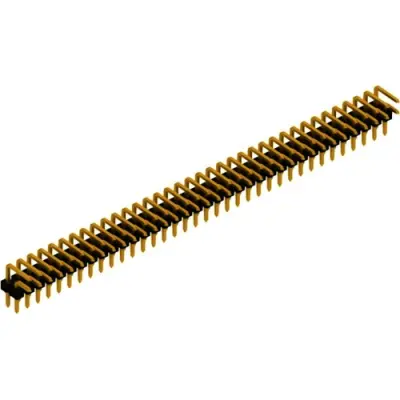 Pin header, 72 pole, pitch 2.54 mm, angled, black, SL LP 4 041 72 G - 1