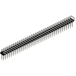 Pin header, 72 pole, pitch 2.54 mm, straight, black, SLL P4 069 72 Z
