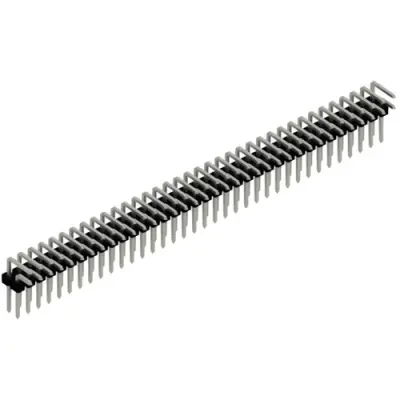 Pin header, 72 pole, pitch 2.54 mm, straight, black, SLL P4 069 72 Z - 1