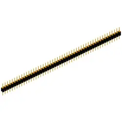 Pin header, 50 pole, pitch 2.54 mm, straight, black, MK 5 50 G