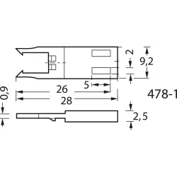 Locking fork for plug, 926478-1