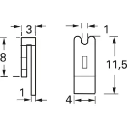Coding strip for female/male connector, 926498-1