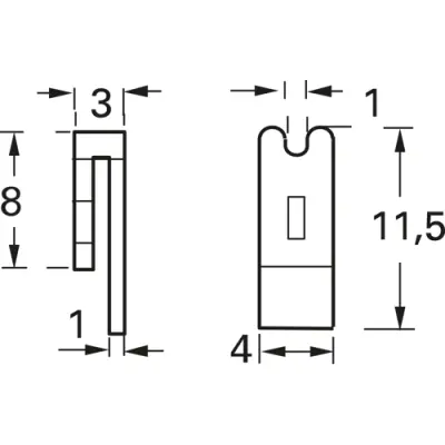 Coding strip for female/male connector, 926498-1 - 1