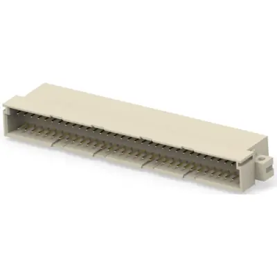 Male connector, type C, 64 pole, AC, pitch 2.54 mm, solder connection, angled, gold-plated, 384047-E - 1