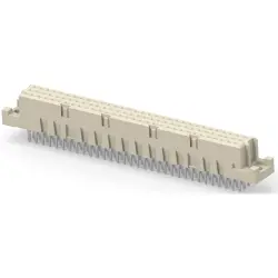 Female connector, type C, 96 pole, a-b-c, pitch 2.54 mm, press-in connection, straight, gold-plated, 224408-E