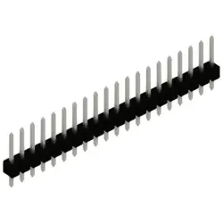 Pin header, 20 pole, pitch 2.54 mm, straight, black, SL 11 124 20 Z