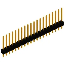 Pin header, 20 pole, pitch 2.54 mm, straight, black, SL 11 164 20 G
