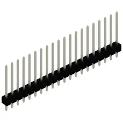 Pin header, 20 pole, pitch 2.54 mm, straight, black, SL 11 190 20 Z