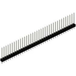 Pin header, 36 pole, pitch 2.54 mm, straight, black, SL 11 190 36 Z