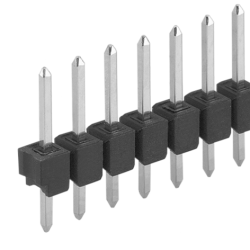 Pin header, 36 pole, pitch 2.54 mm, straight, black, SL 11 214 36 Z