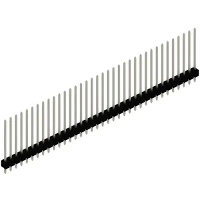 Pin header, 36 pole, pitch 2.54 mm, straight, black, SL 11 240 36 Z - 1