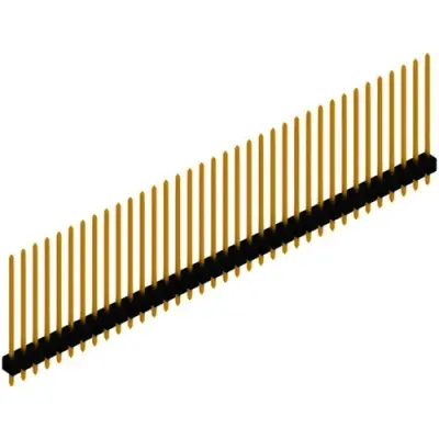 Pin header, 36 pole, pitch 2.54 mm, straight, black, SL 11 265 36 G - 1