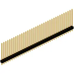 Pin header, 36 pole, pitch 2.54 mm, straight, black, SL 11 265 36 G