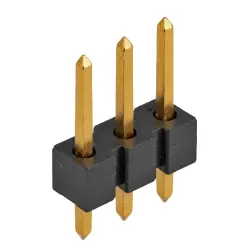 Pin header, 3 pole, pitch 2.54 mm, straight, black, SL 1 025 3 G