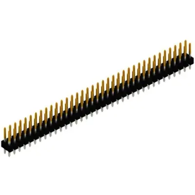 Pin header, 72 pole, pitch 2.54 mm, straight, black, SL 22 124 72 S - 1