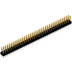 Pin header, 72 pole, pitch 2.54 mm, straight, black, SL 22 124 72 S