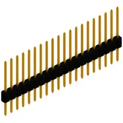 Pin header, 20 pole, pitch 1.27 mm, straight, black, SLM N 1 63 20 G