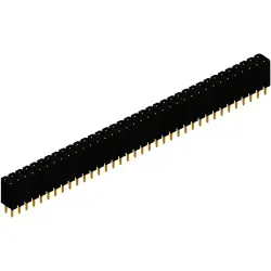 Socket header, 72 pole, pitch 2.54 mm, straight, black, BL 2 72 G