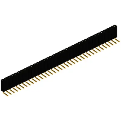 Socket header, 36 pole, pitch 2.54 mm, angled, black, BL 3 36 G - 1