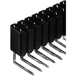 Socket header, 72 pole, pitch 2.54 mm, angled, black, BL 4 72 G