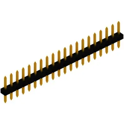 Pin header, 20 pole, pitch 2 mm, straight, black, SLY 1 085 20 G - 1