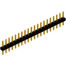 Pin header, 20 pole, pitch 2 mm, straight, black, SLY 1 085 20 G