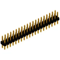 Pin header, 40 pole, pitch 2 mm, straight, black, SLY 2 085 40 G