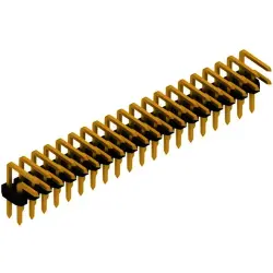 Pin header, 40 pole, pitch 2 mm, angled, black, SLY 4 35 40 G