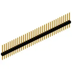 Pin header, 36 pole, pitch 2.54 mm, straight, black, SL 1 104 36 G